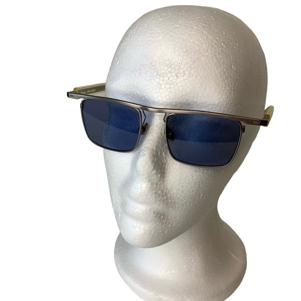 ETUDES STUDIO Karma Blue Lens Matte Silver Framed Sunglasses - Picture 13 of 14